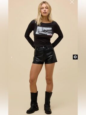 Daydreamer THE ROXY PHOTO BOATNECK LONG SLEEVE Tee shirt Small